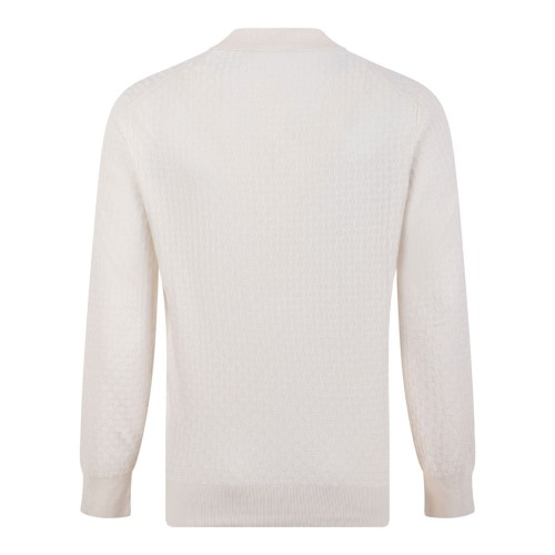 White Silk Polo Shirt