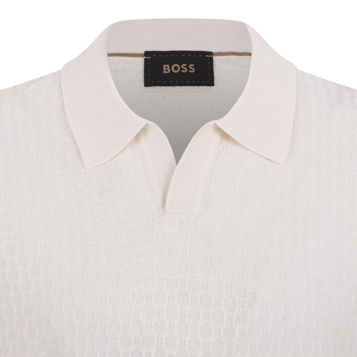 White Silk Polo Shirt