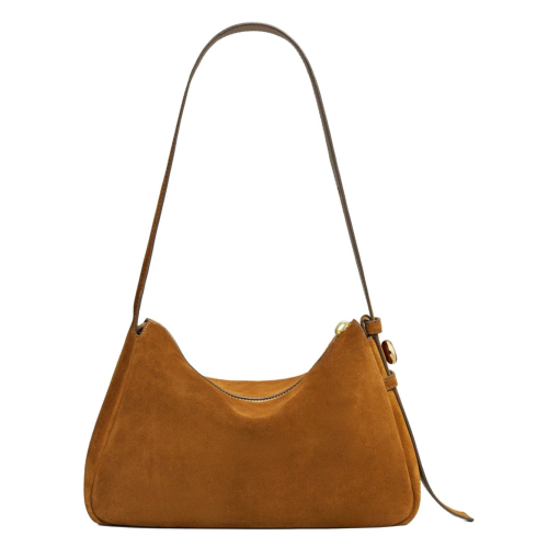Caramel Suede Romy Shoulder Bag