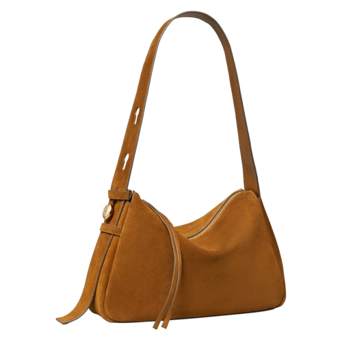 Caramel Suede Romy Shoulder Bag