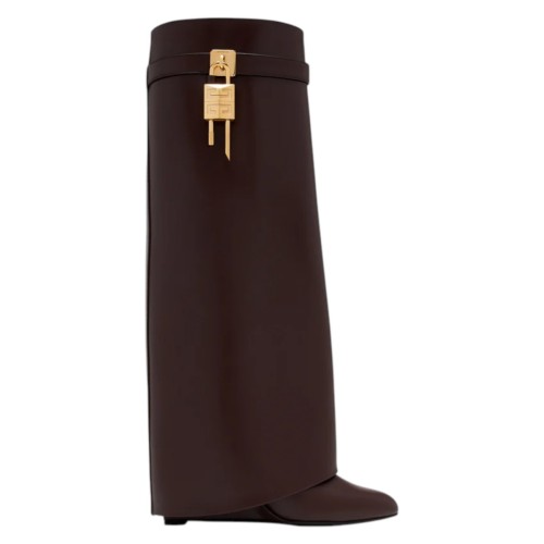 Bordeaux Shark Lock Boots