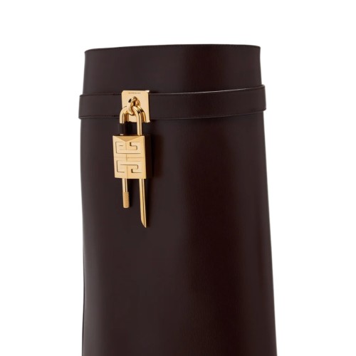 Bordeaux Shark Lock Boots