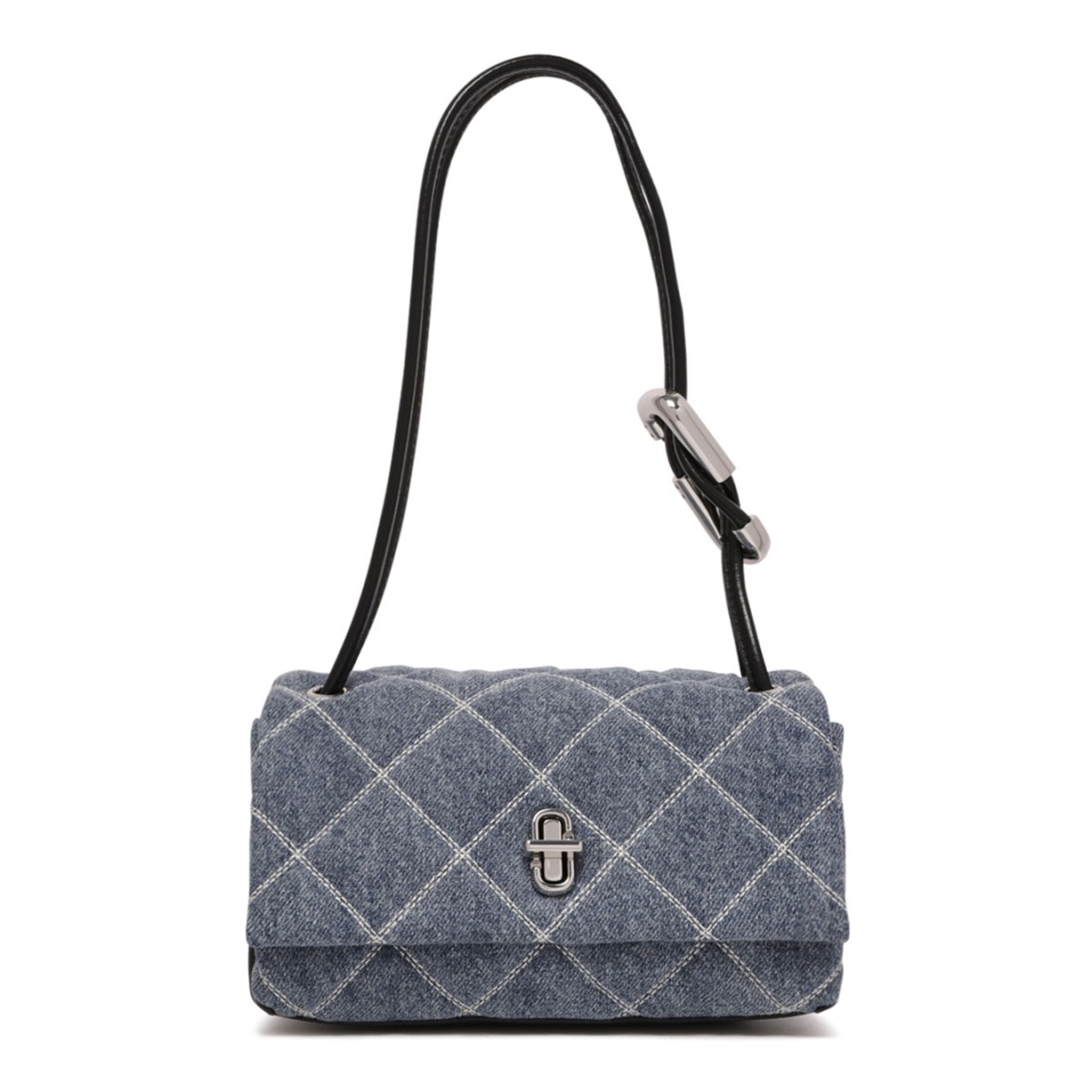 The Quilted Denim Mini Dual Shoulder Bag
