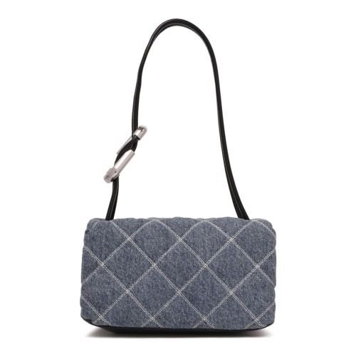 The Quilted Denim Mini Dual Shoulder Bag 2