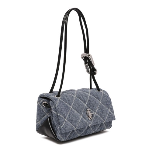 The Quilted Denim Mini Dual Shoulder Bag