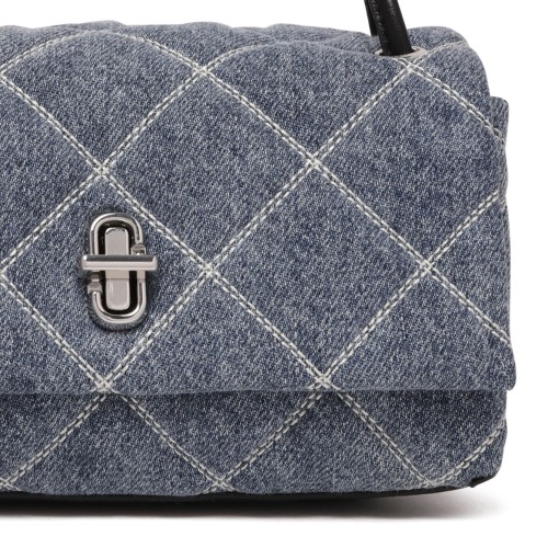 The Quilted Denim Mini Dual Shoulder Bag