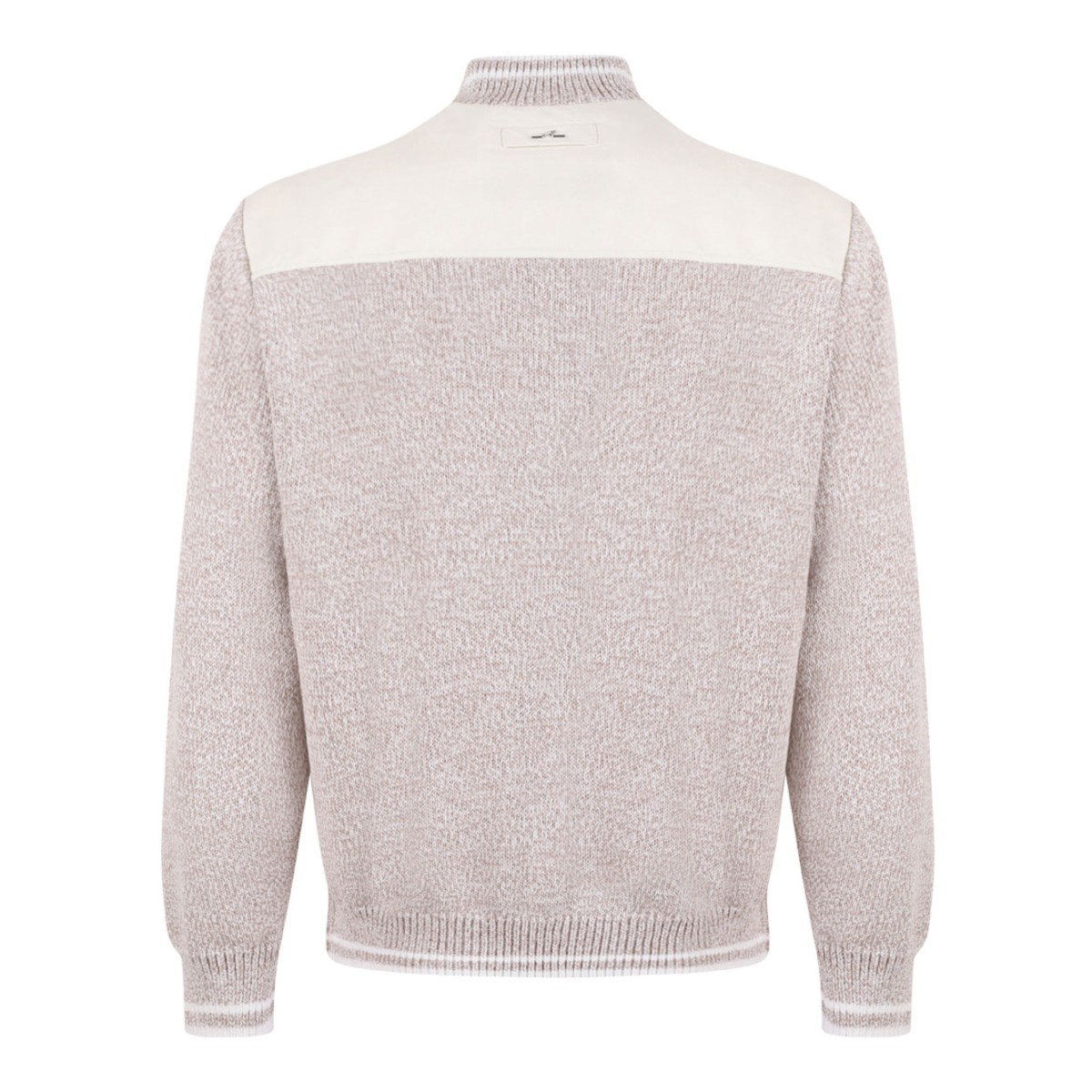 Bi-Colour Buttoned Knit Jacket