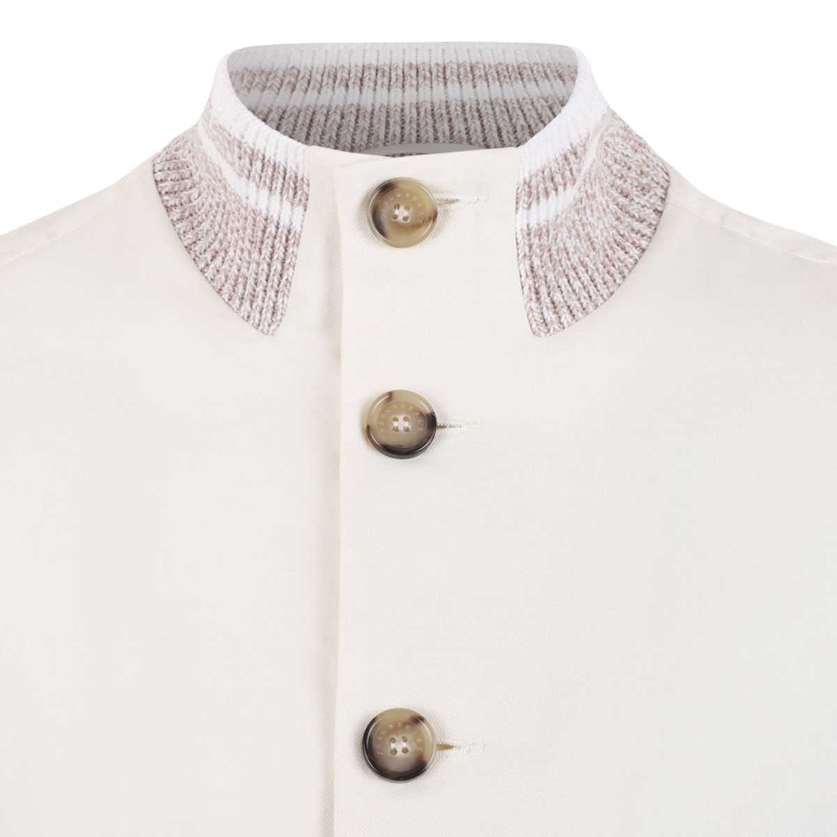 Bi-Colour Buttoned Knit Jacket