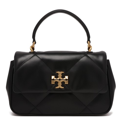 Black Leather Quilted Kira Diamond Bag