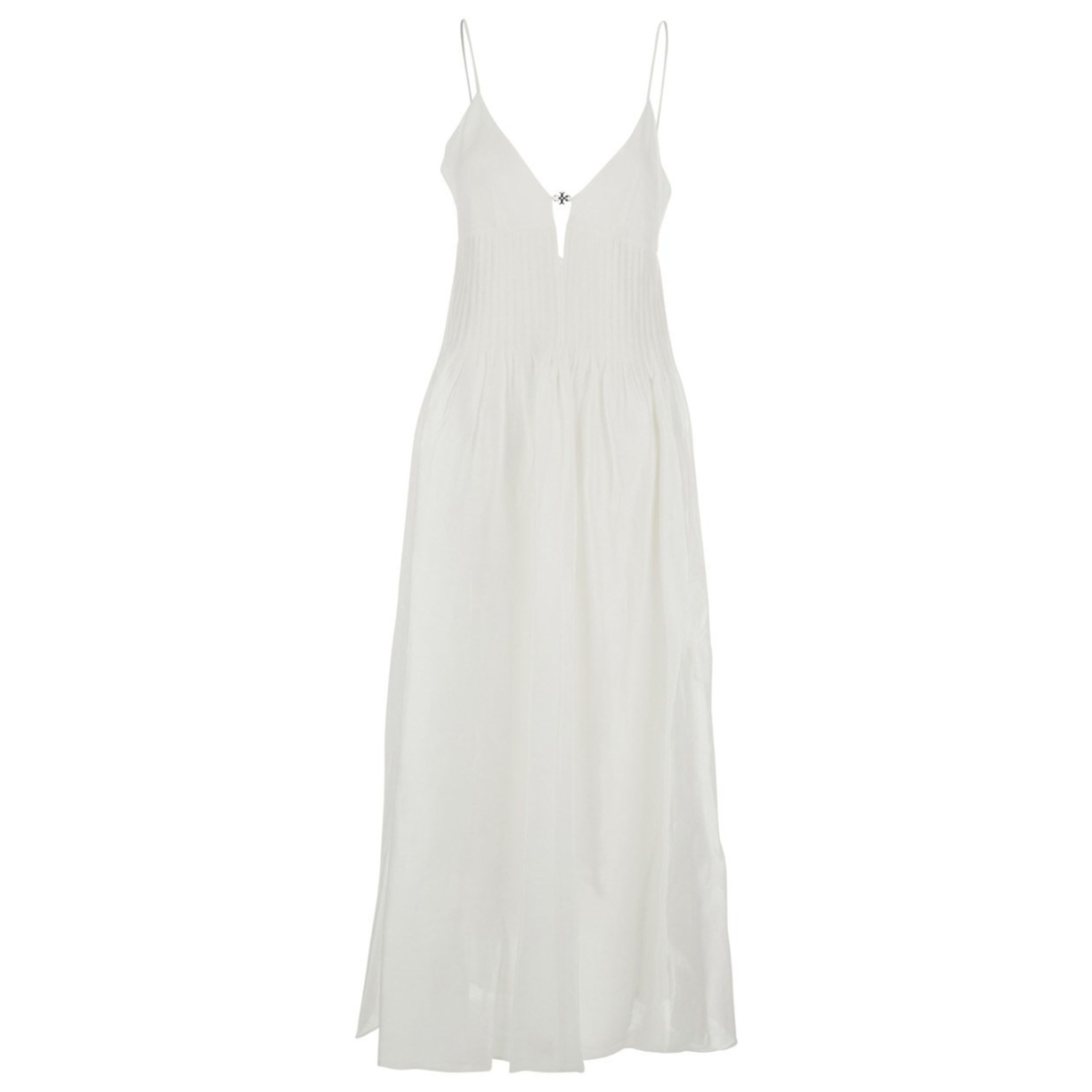 White Sleeveless Maxi Dress