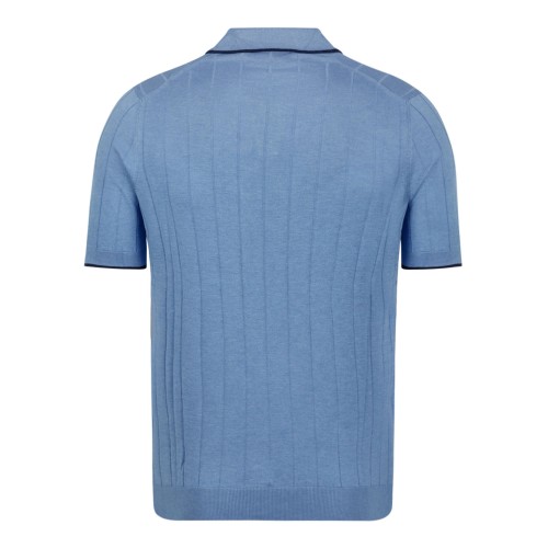 Light Blue Knit Polo Shirt 2
