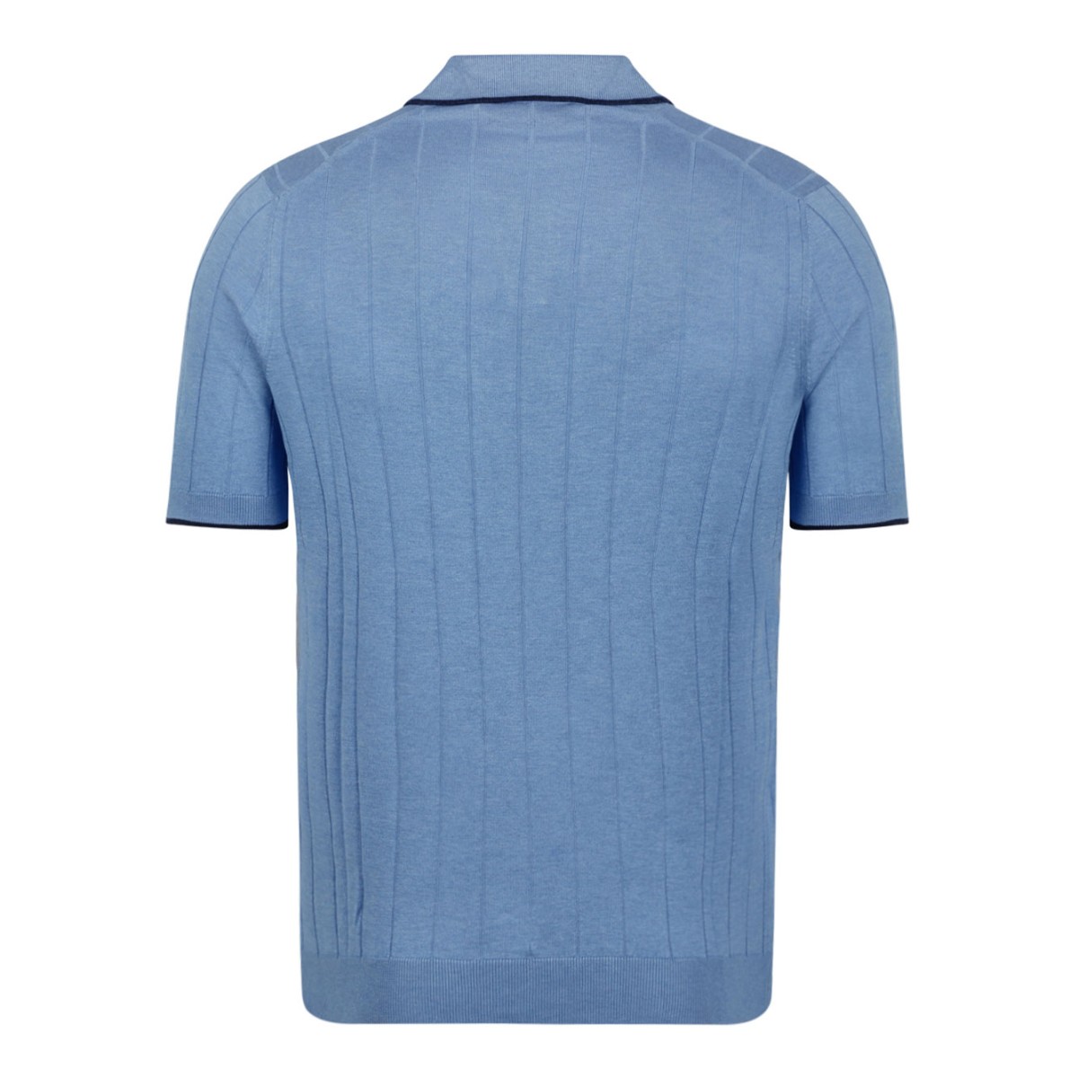 Light Blue Knit Polo Shirt