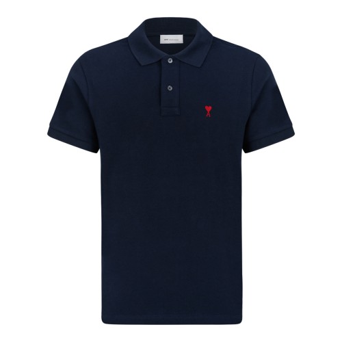 Navy Blue Organic Cotton Polo Shirt