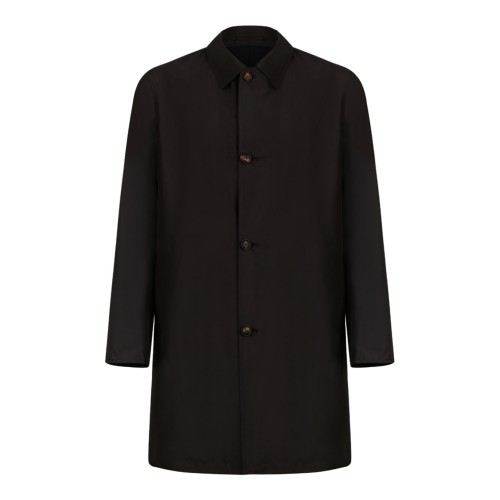 Dark Brown Single-Breasted Overcoat