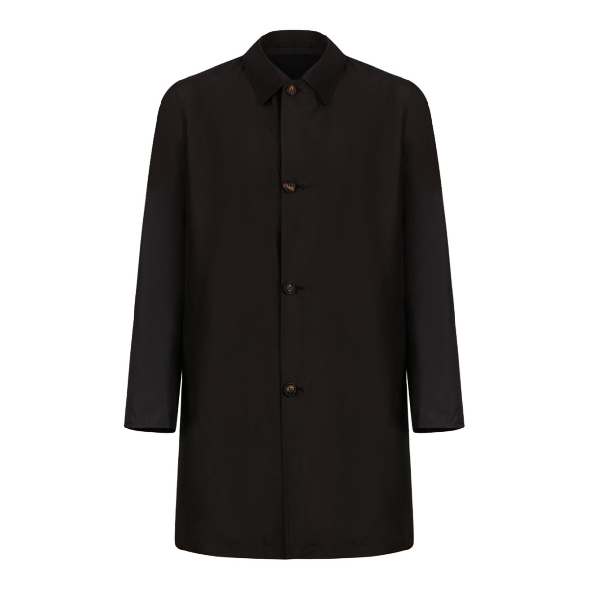 Dark Brown Single-Breasted Overcoat