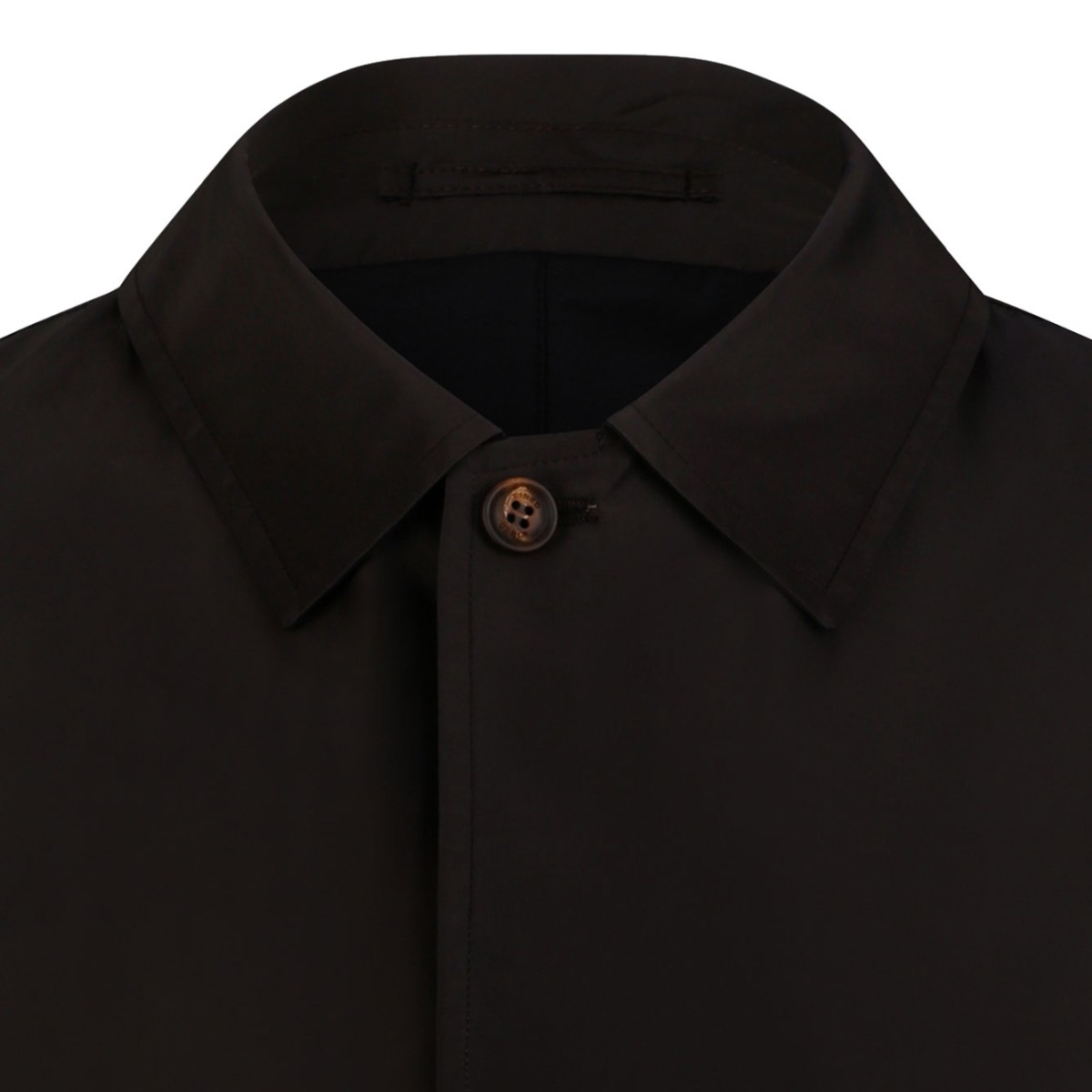 Dark Brown Single-Breasted Overcoat