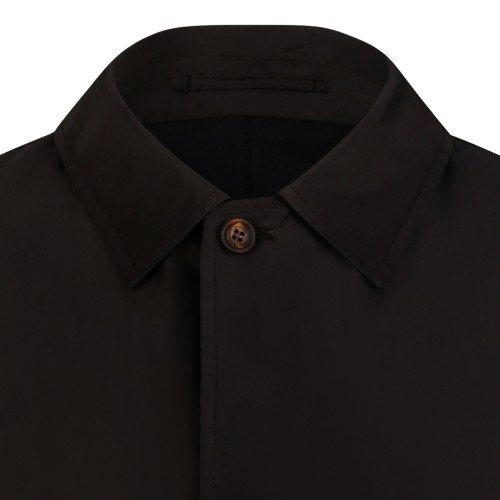 Dark Brown Single-Breasted Overcoat