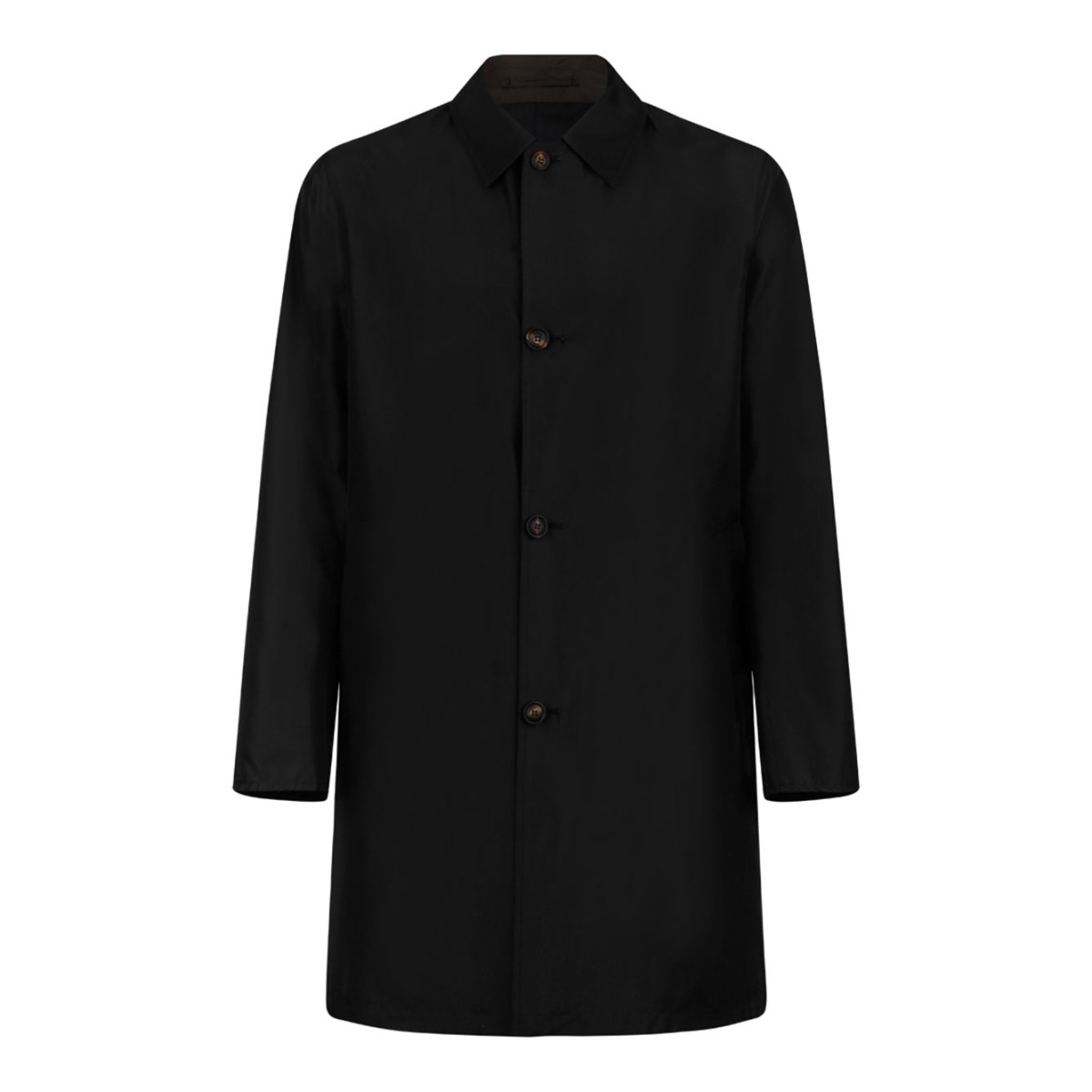 Dark Brown Single-Breasted Overcoat