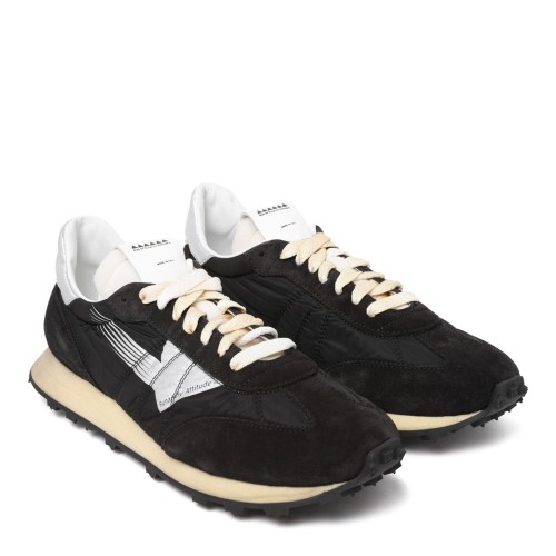 Black Suede and Nylon Sneakers 2