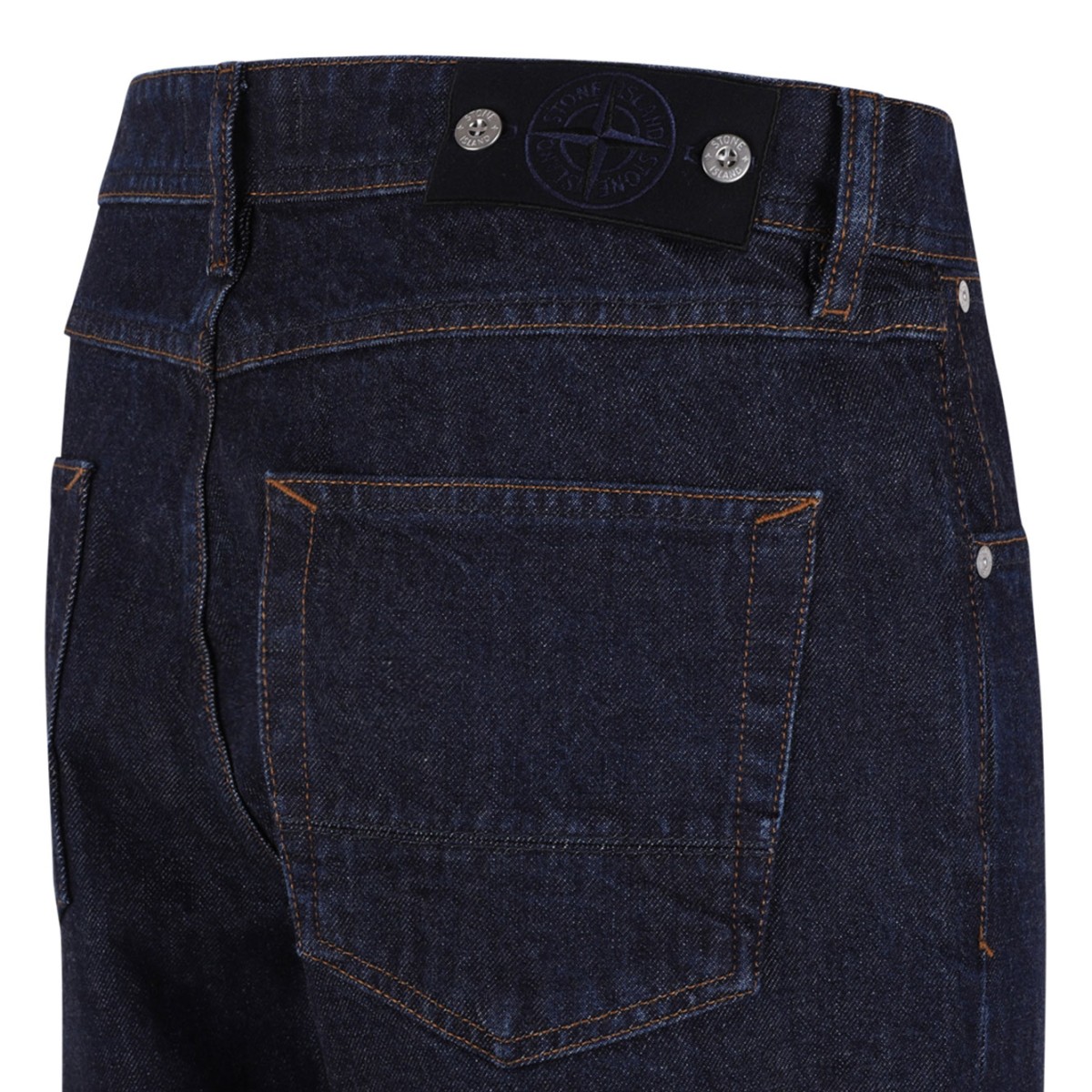Dark Blue Straight-Leg Jeans