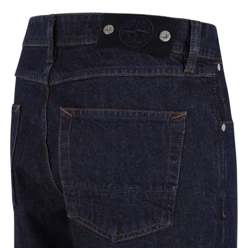 Dark Blue Straight-Leg Jeans