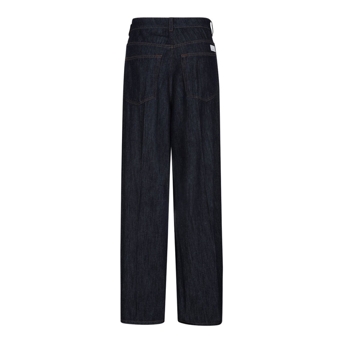 Dark Blue Wide-Leg Jeans