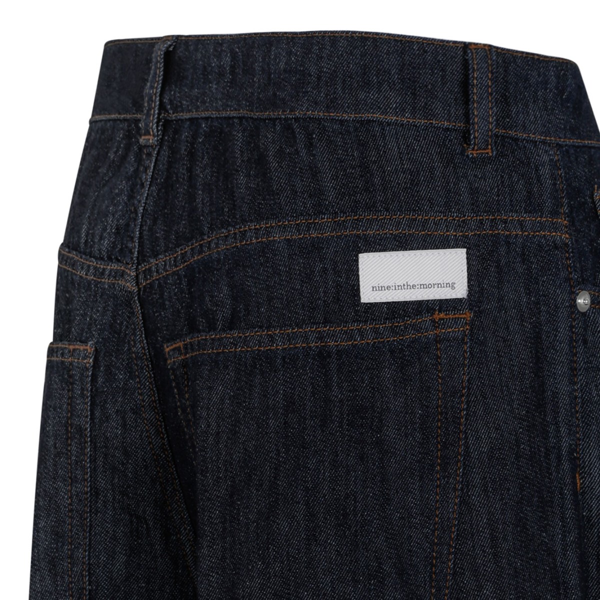 Dark Blue Wide-Leg Jeans