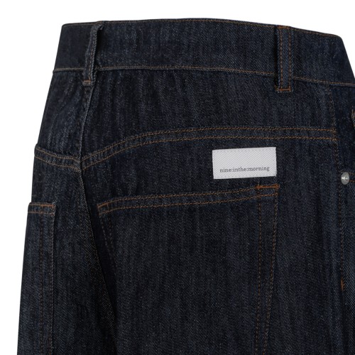 Dark Blue Wide-Leg Jeans