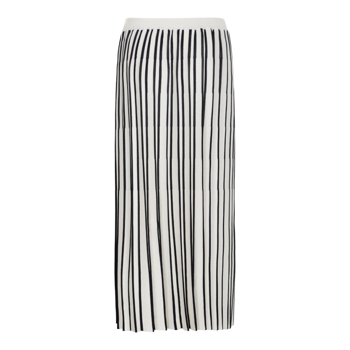 Black and White Striped Knit Skirt