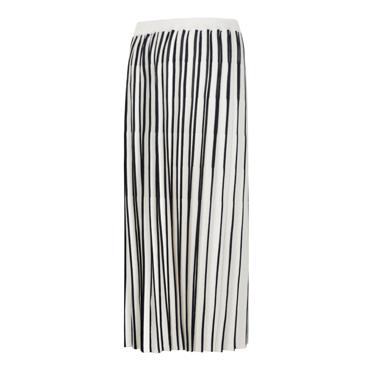 Black and White Striped Knit Skirt