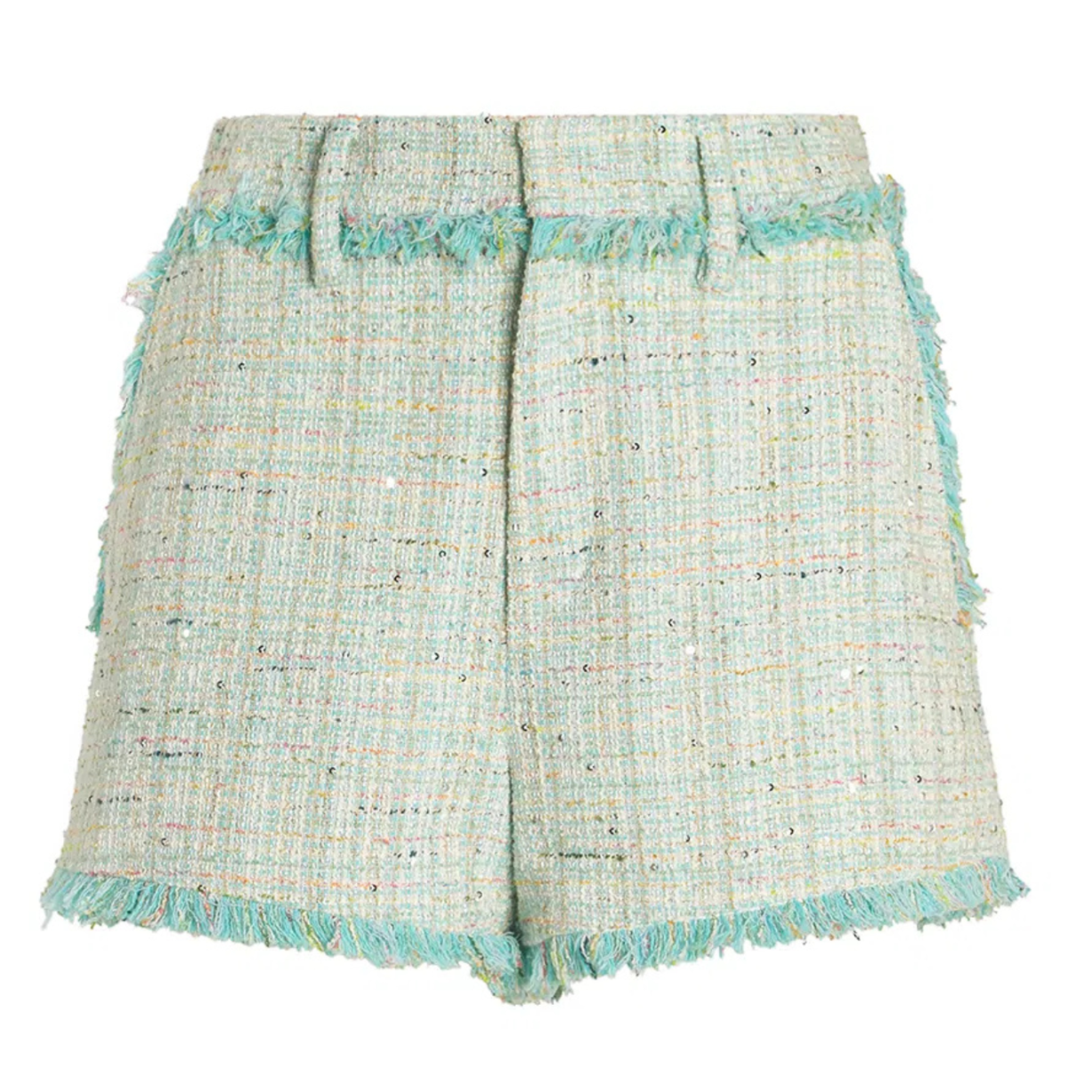 Canal Green Multi-Thread Jacquard Shorts