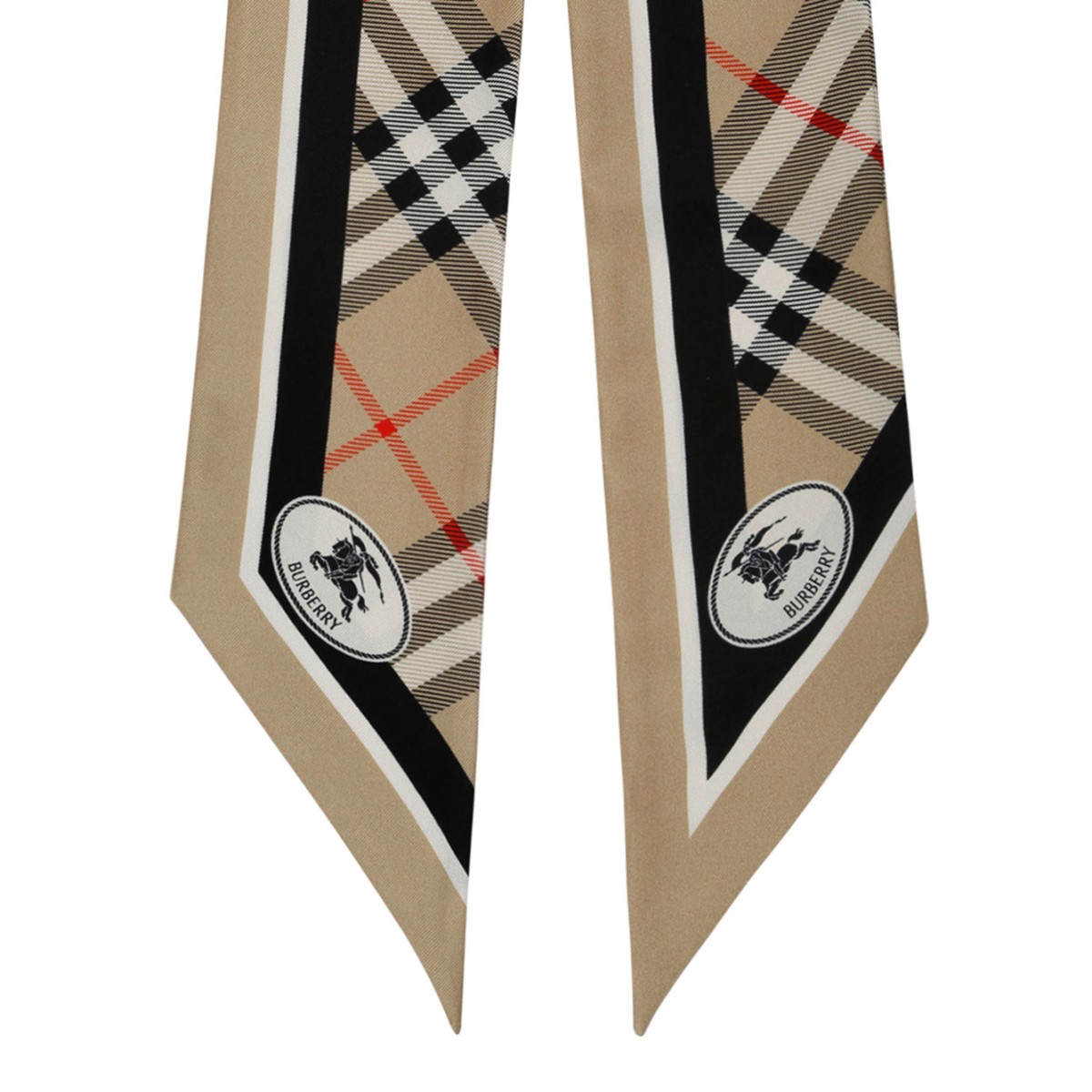 Vintage Check Silk Skinny Scarf