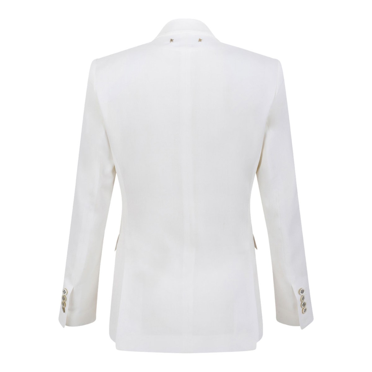 White Double-Breasted Blazer