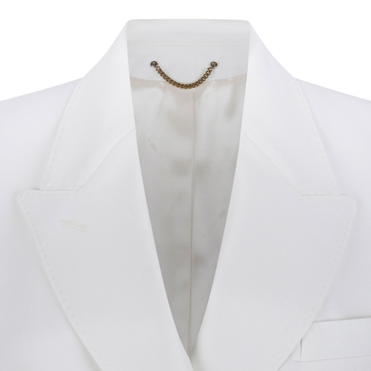 White Double-Breasted Blazer