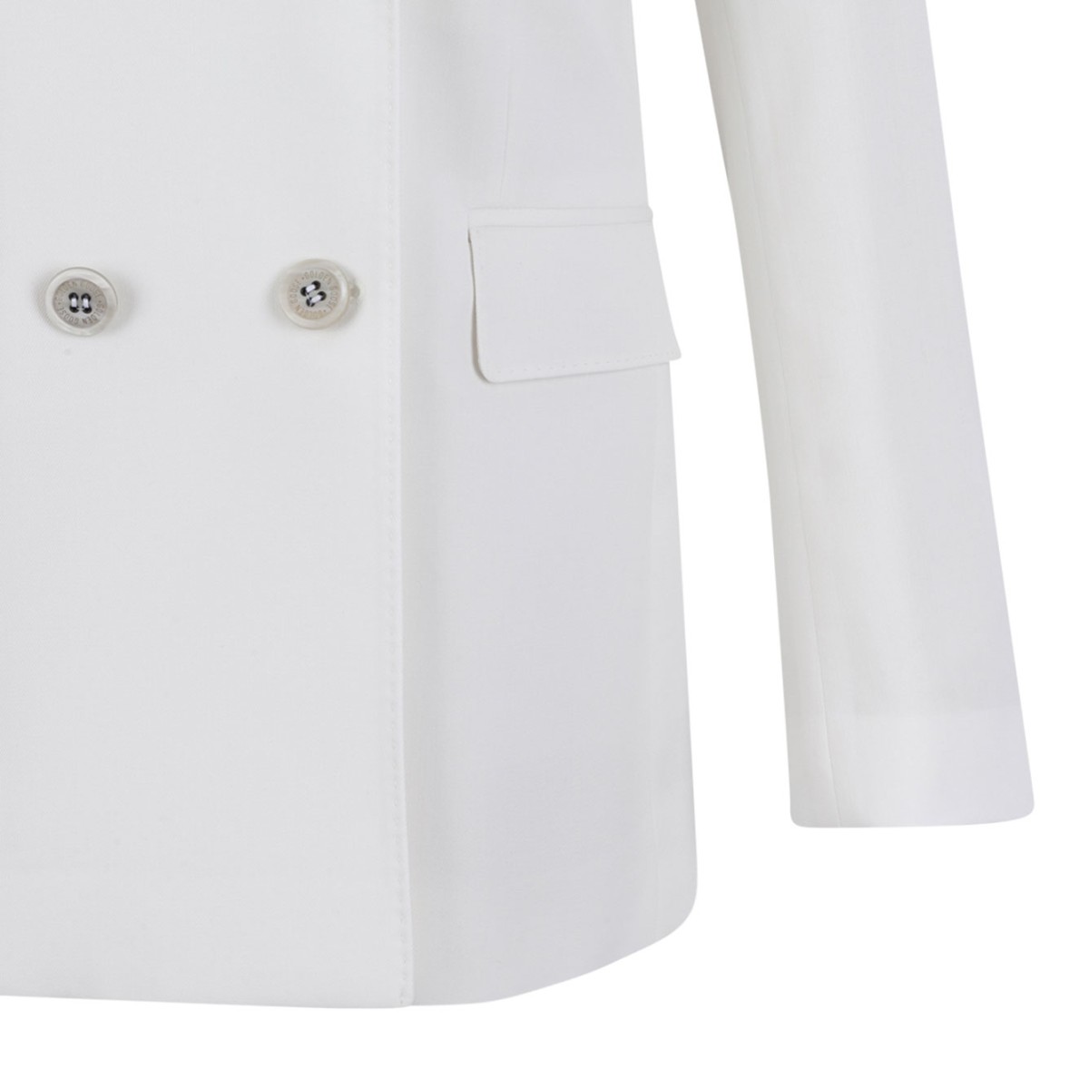 White Double-Breasted Blazer