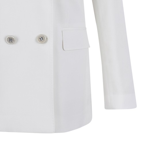 White Double-Breasted Blazer