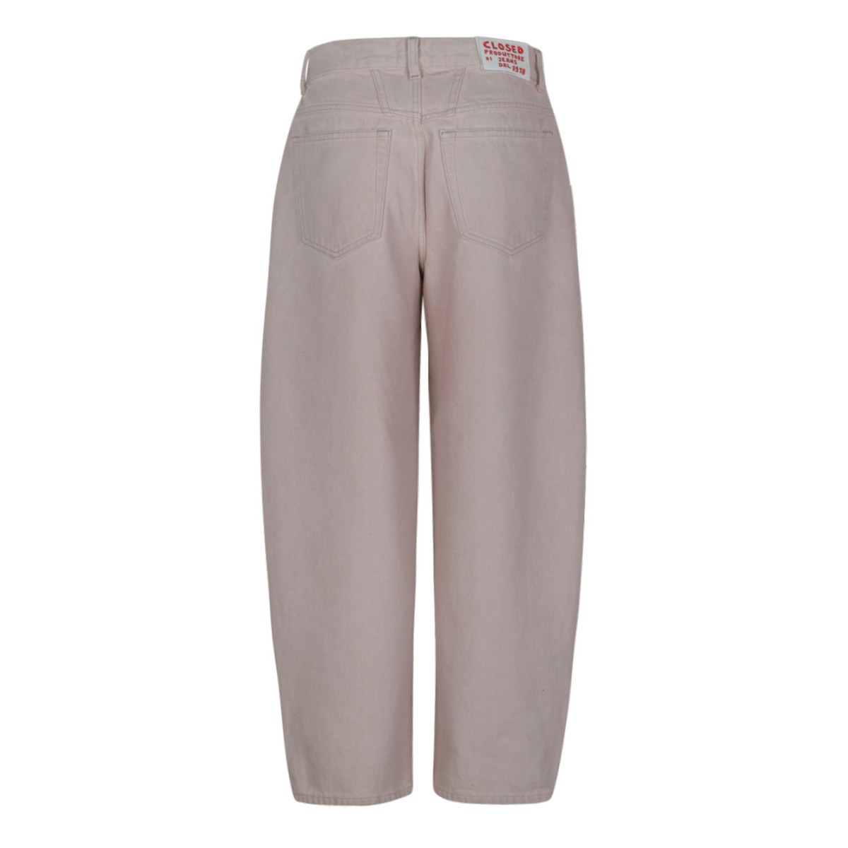 Taupe Straight-Leg Denim Jeans