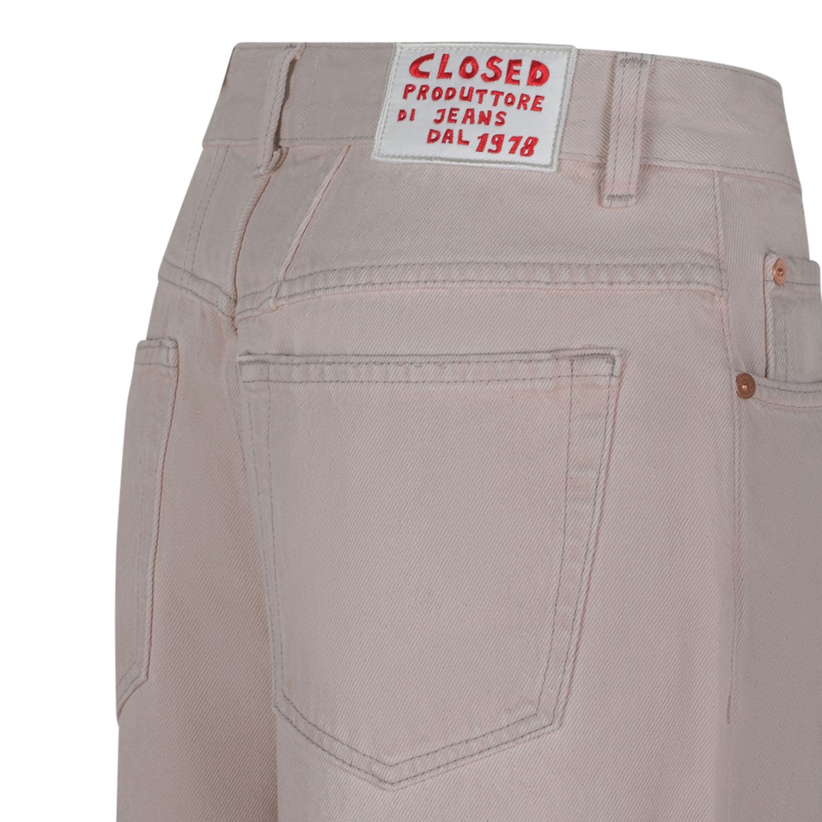 Taupe Straight-Leg Denim Jeans