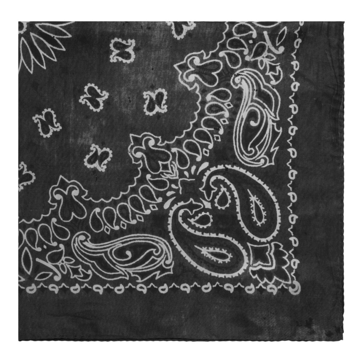 Dark Grey Paisley Bandana Scarf