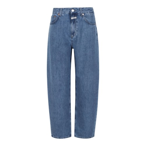Blue Straight-Leg Denim Jeans
