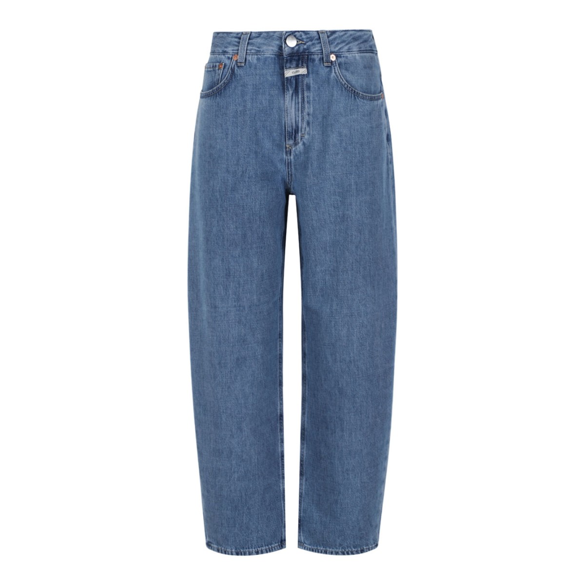 Blue Straight-Leg Denim Jeans