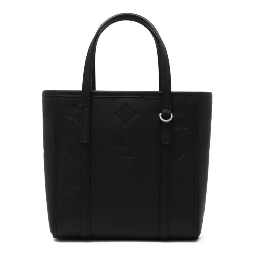Black Leather Mini Tote Bag