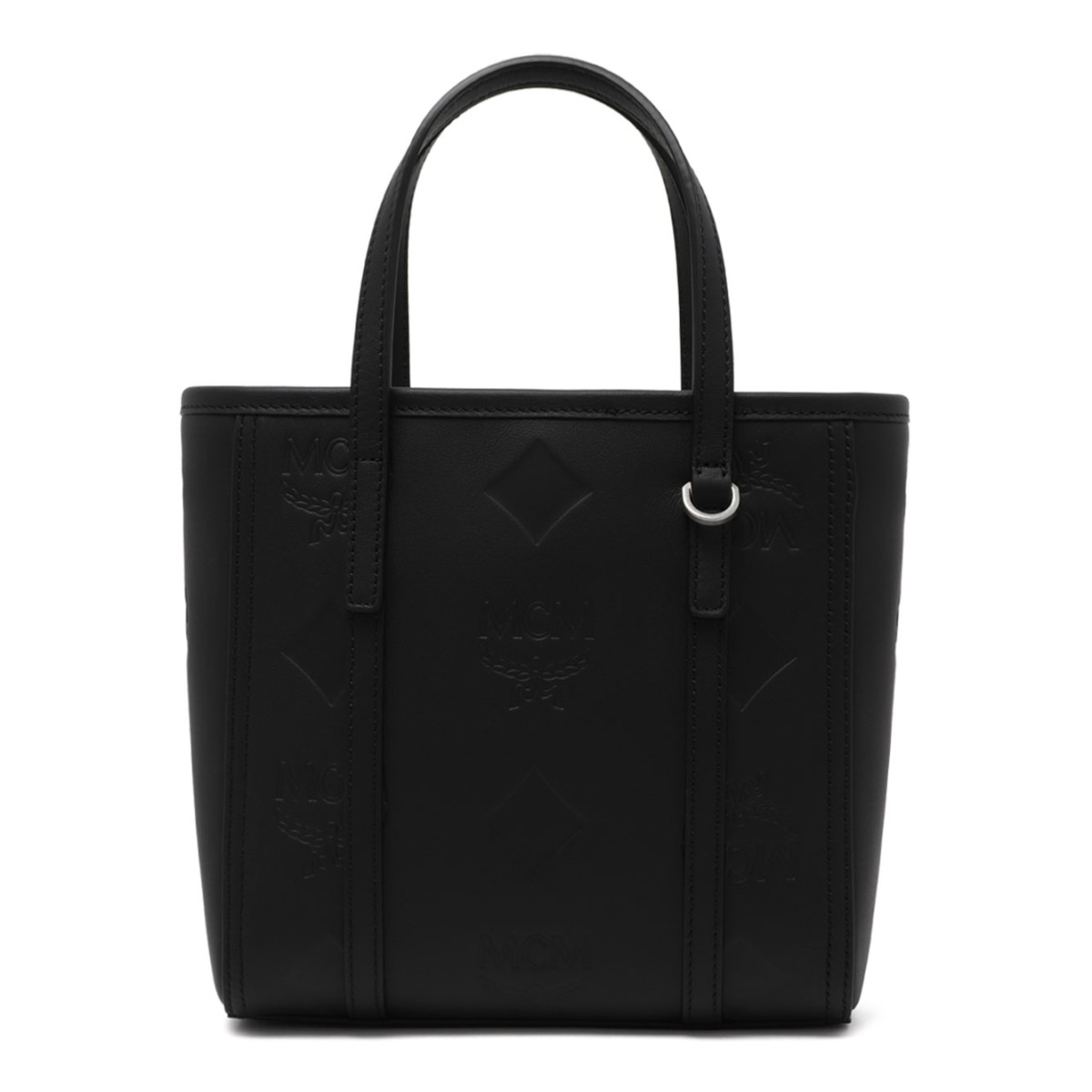 Black Leather Mini Tote Bag