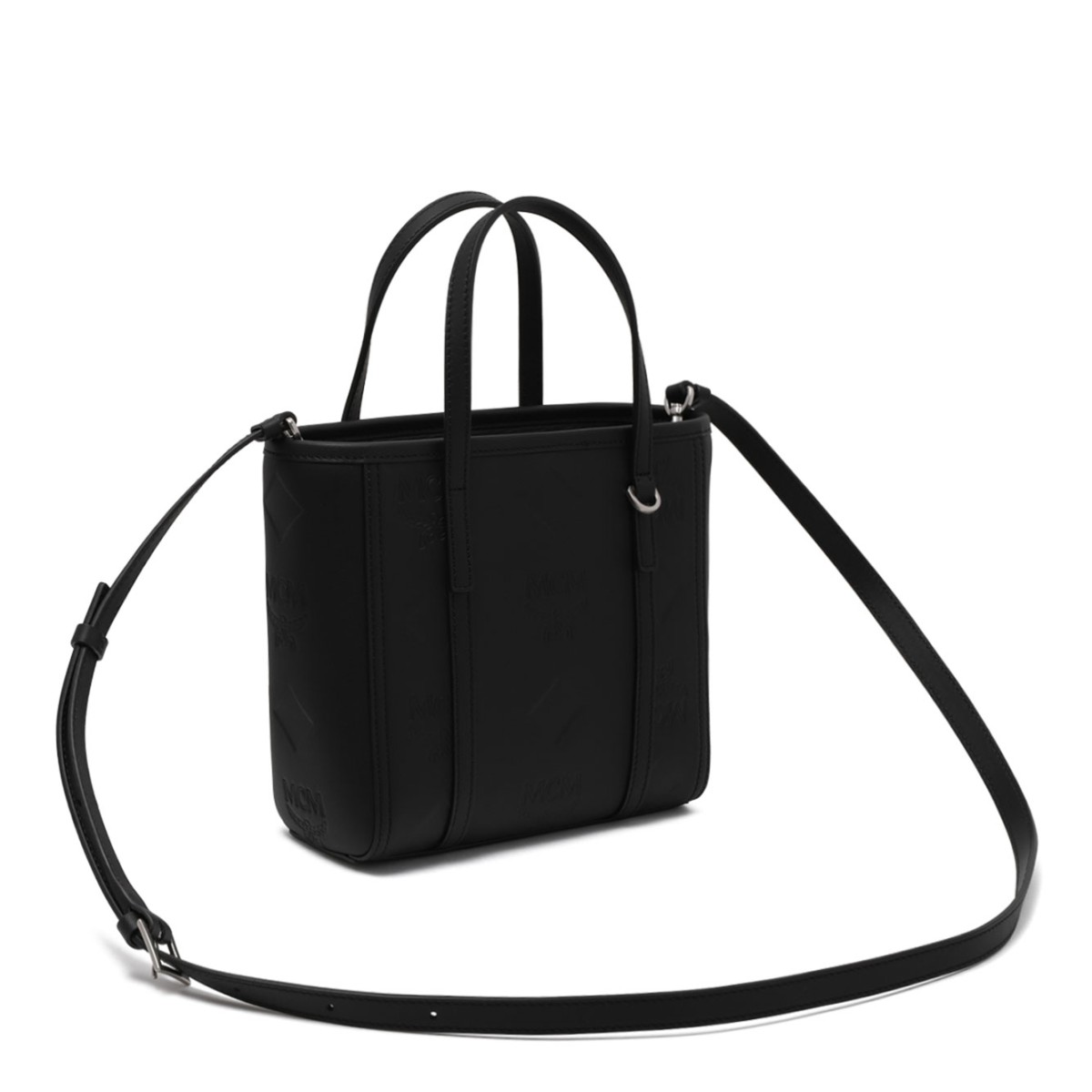 Black Leather Mini Tote Bag