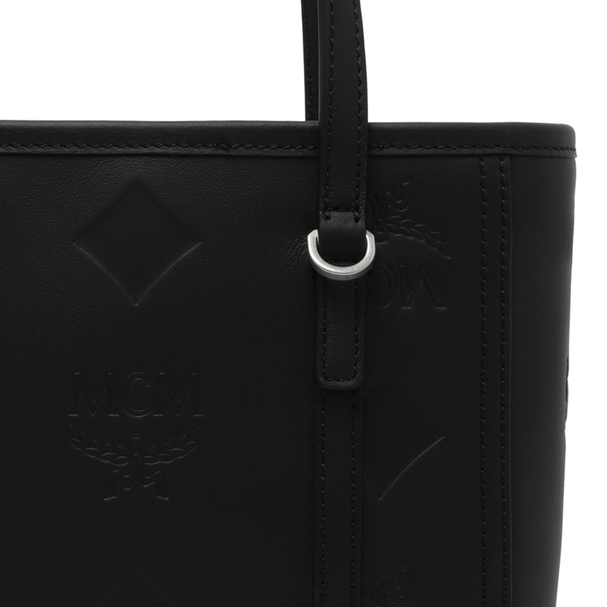 Black Leather Mini Tote Bag