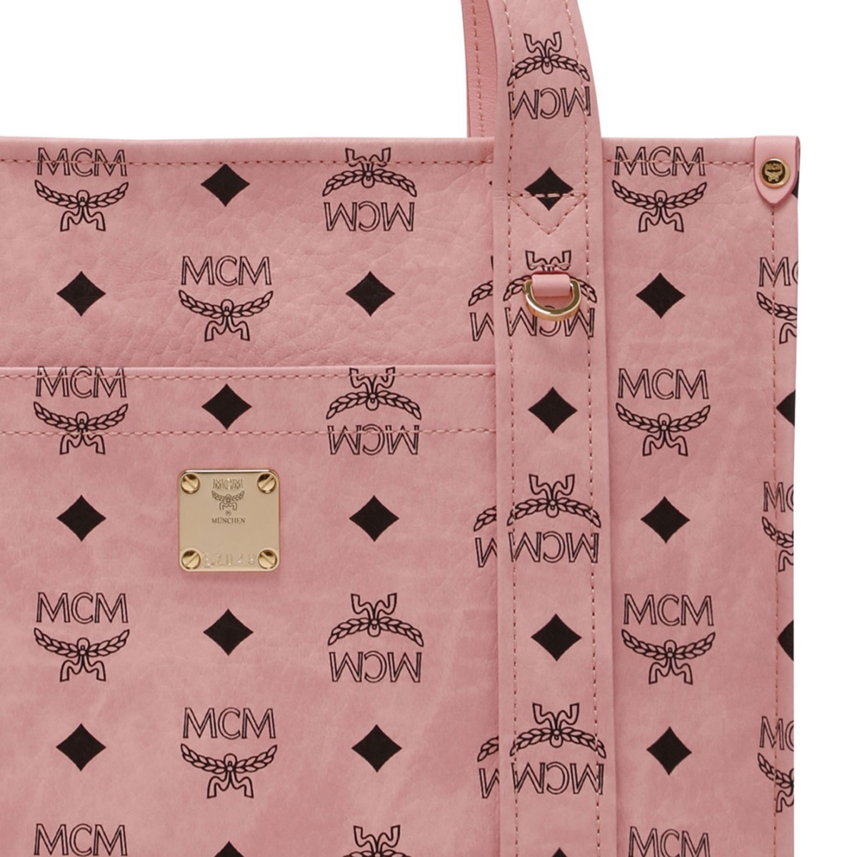 Pink Visetos Shopper Tote Bag