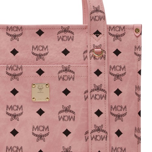 Pink Visetos Shopper Tote Bag