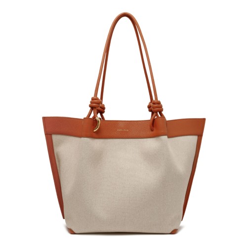 Natural and Crab Canvas Tote Bag