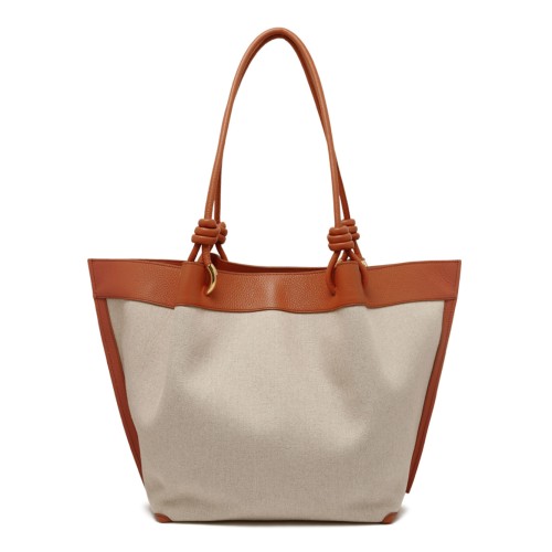 Natural and Crab Canvas Tote Bag