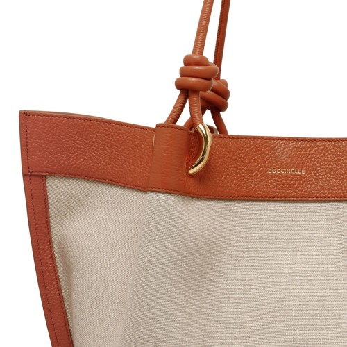 Natural and Crab Canvas Tote Bag